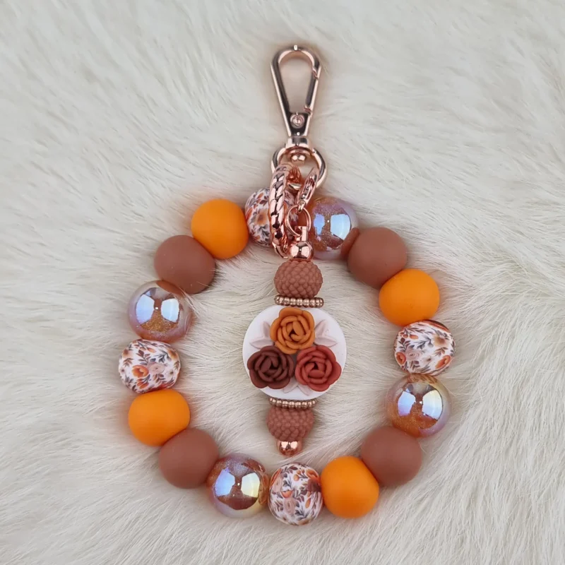 DIY Karabijn Bijou de sac / Porte-cl&eacute;s - La Vie en Rose - Automne Zon An&eacute;mone