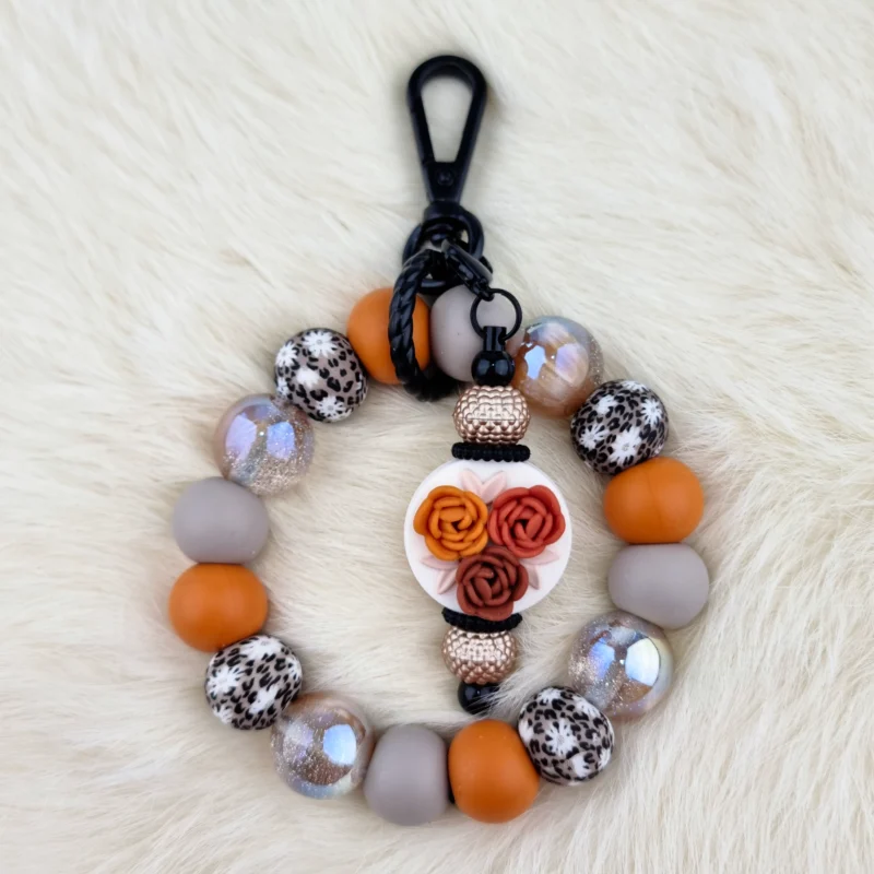 DIY Karabijn Bijou de sac / Porte-cl&eacute;s - La Vie en Rose - Lys tigr&eacute; Automne Zon
