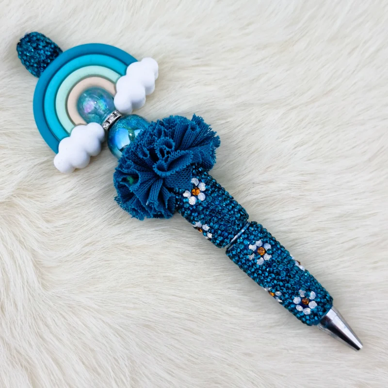 DIY Perles Sparkle Stylo &agrave; perles - Teal Rainbow