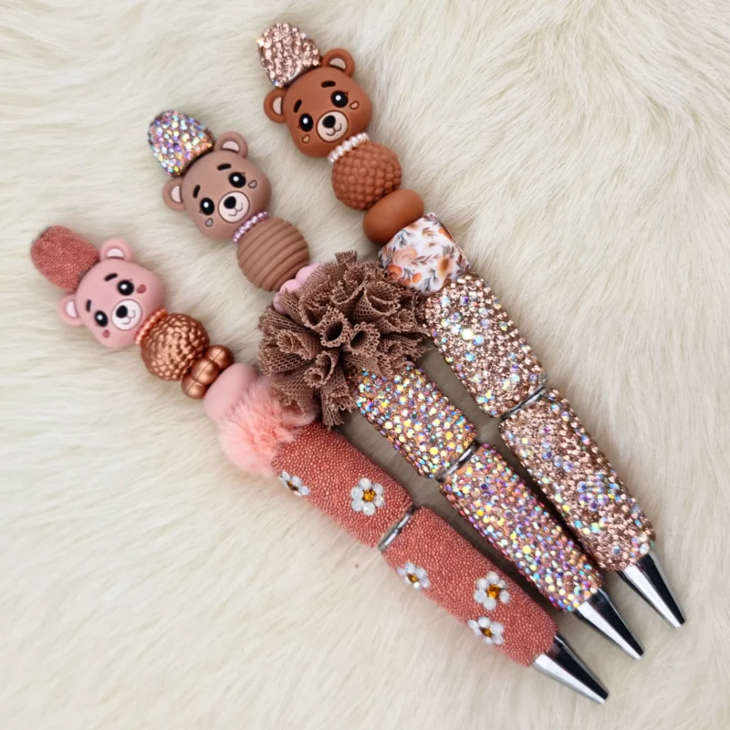 DIY perles Pencil Set - Bear Besties - Nude