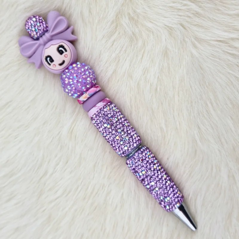BRICOLAGE stylo &agrave; perles - Girl Power - Sparkle Lilas poudr&eacute;