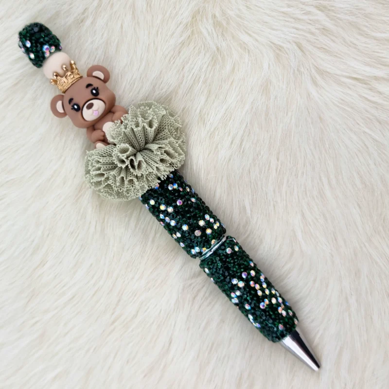 DIY Scintillant stylo &agrave; perles - Ours Royal - Lait / Amazonie