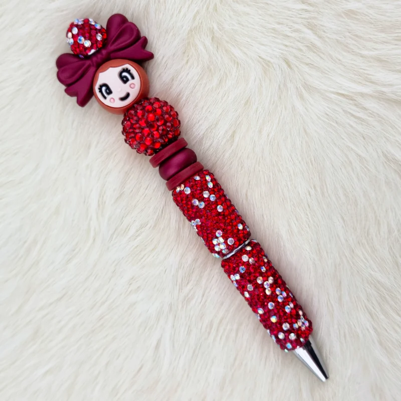 Bricolage stylo &agrave; perles - Girl Power - Rouge Scintillant