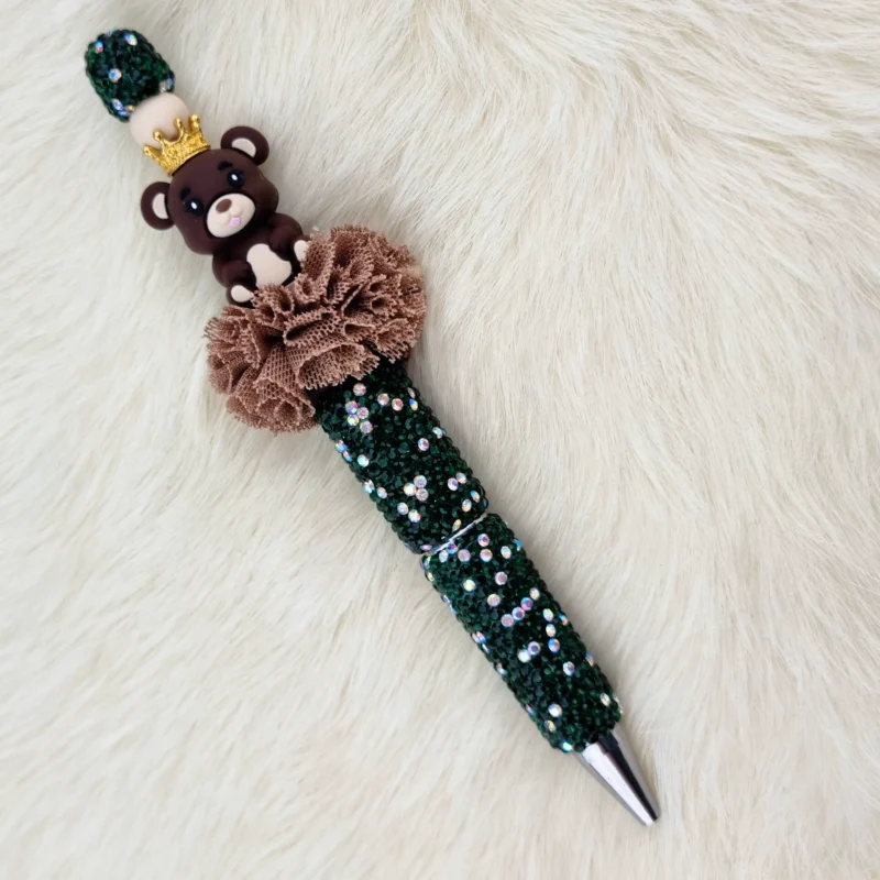 DIY Sparkle stylo &agrave; perles - Royal Bear - Amazonia