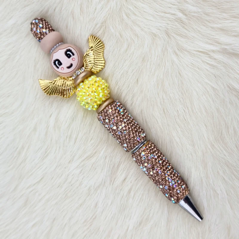 DIY stylo &agrave; perles - Golden Angel Sparkle