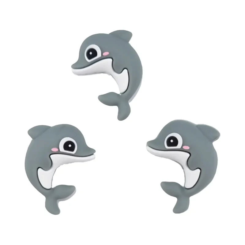 silicone beads - 3D Dolphin - Ocean