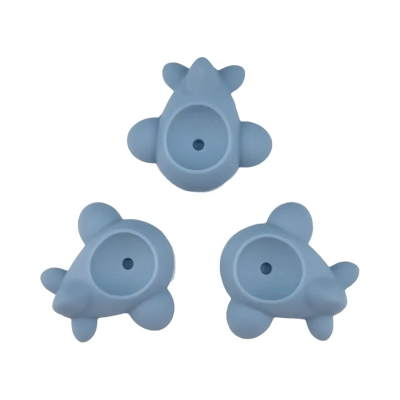 silicone beads - 3D - Airplane - Light Muted Petrol - 30x32x10