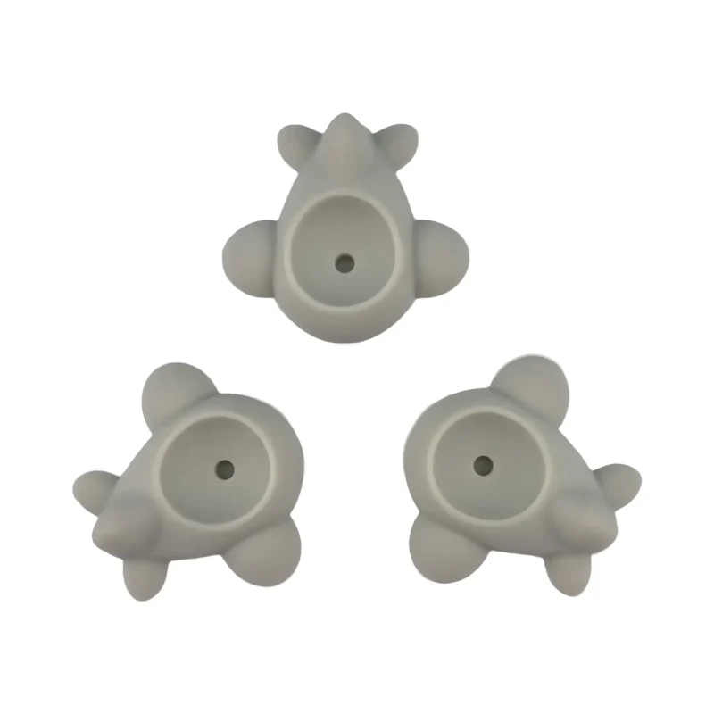 silicone beads - 3D - Airplane - Eggshell - 30x32x10
