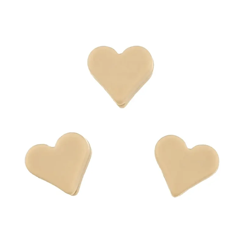 silicone beads - heart - 15 mm - Sand