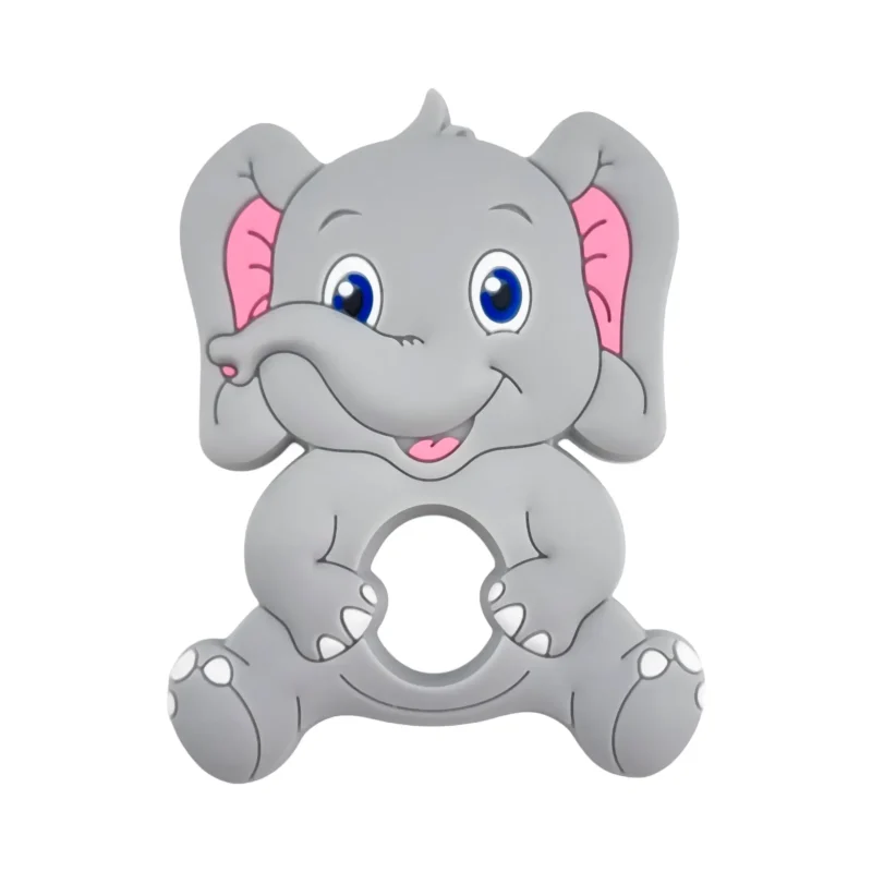 Silicone figure de dentition - &Eacute;l&eacute;phant - Gris clair - Ludique