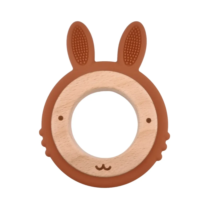 figure de dentition - Silicone and Wood - lapin - Brun ambre