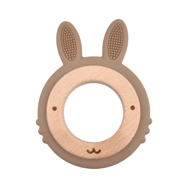 figure de dentition - Silicone and Wood - lapin - Dark Wood