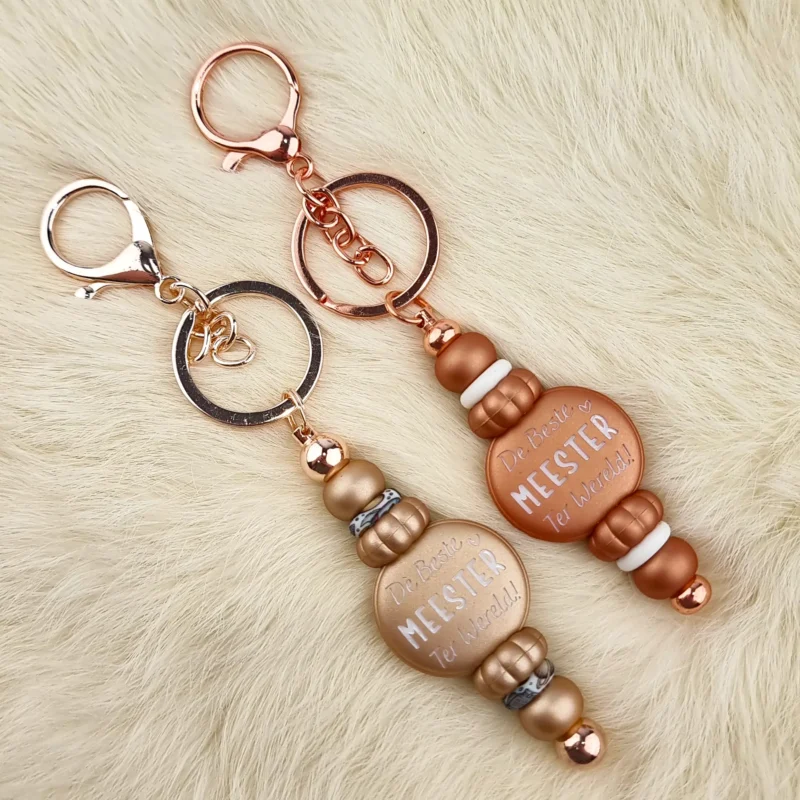 DIY Bijou de sac / Porte-cl&eacute;s set - Copper & Champagne - Beste Meester
