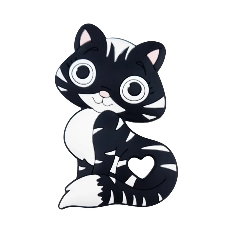 Chat ray&eacute; - Noir
