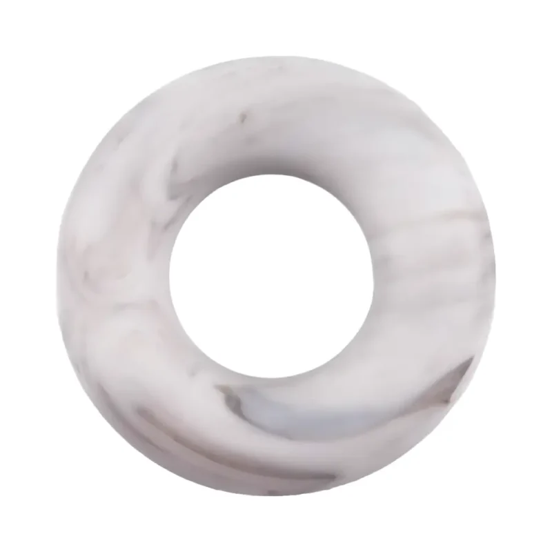 anneau en silicone/Donut - 43 mm - Marbre brun chaud