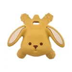 3D - Silicone teething figure - bunny - Ochre Yellow
