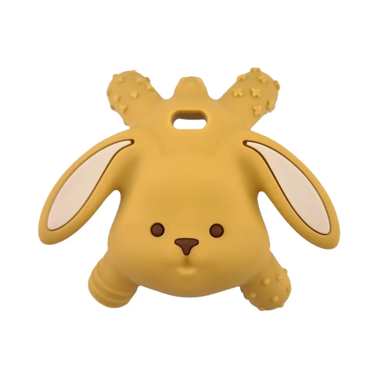 3D - Silicone figure de dentition - lapin - Jaune ocre