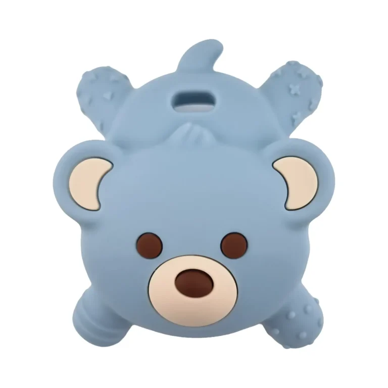 3D - Silicone figure de dentition - Ours - Clair P&eacute;trole gris&eacute;
