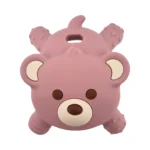 3D - Silicone teething figure - Bear - Rose