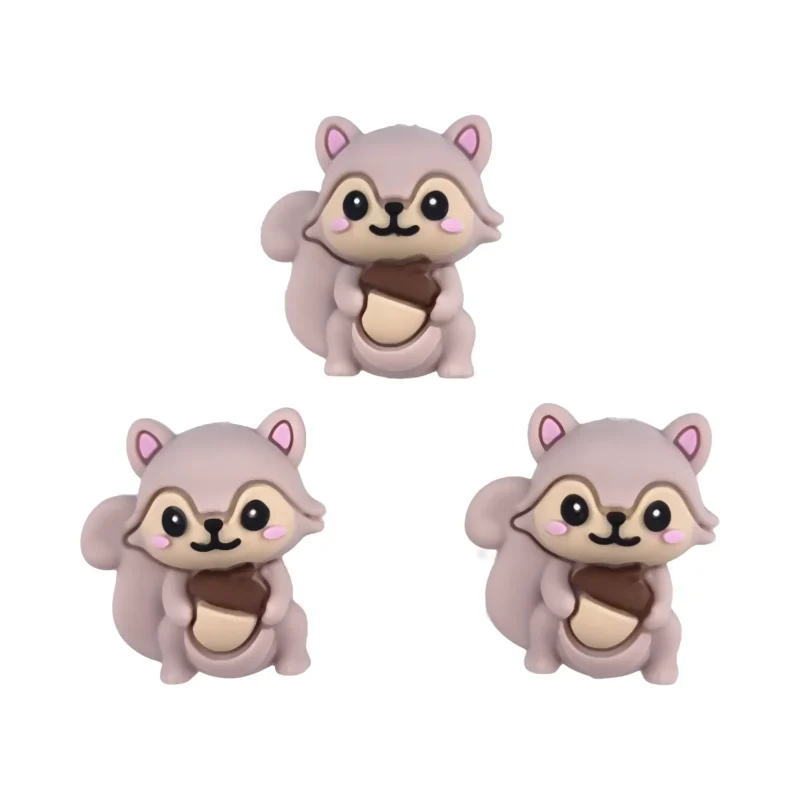 3D Squirrel Champagne Pink