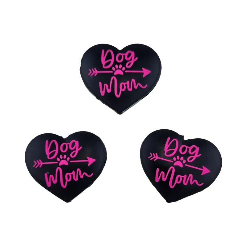 Dog Mom Noir Magenta