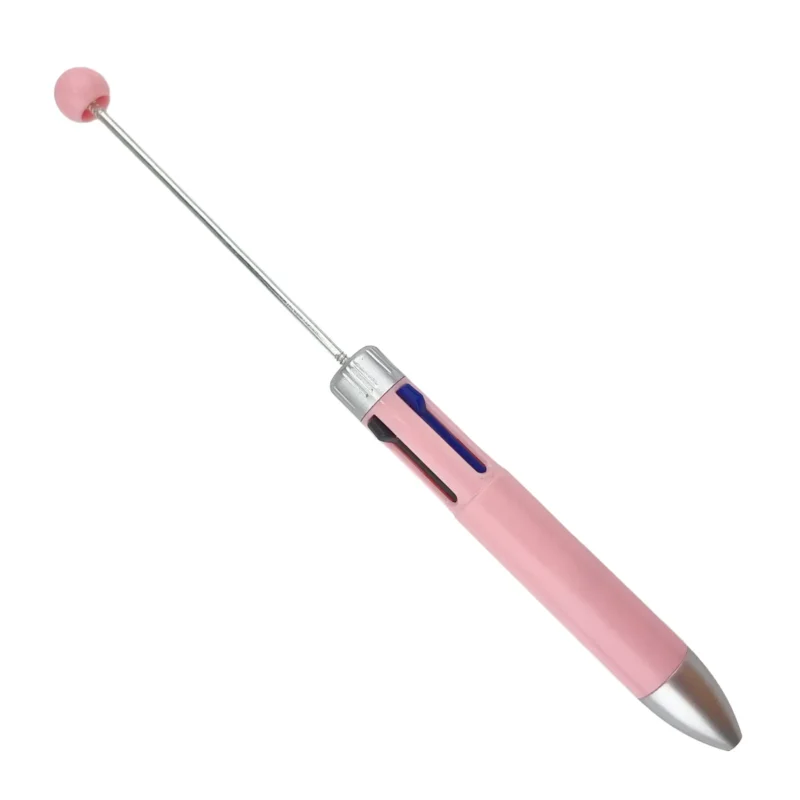 stylo &agrave; perles - 4 couleurs stylo &agrave; perles - Rose p&ecirc;che