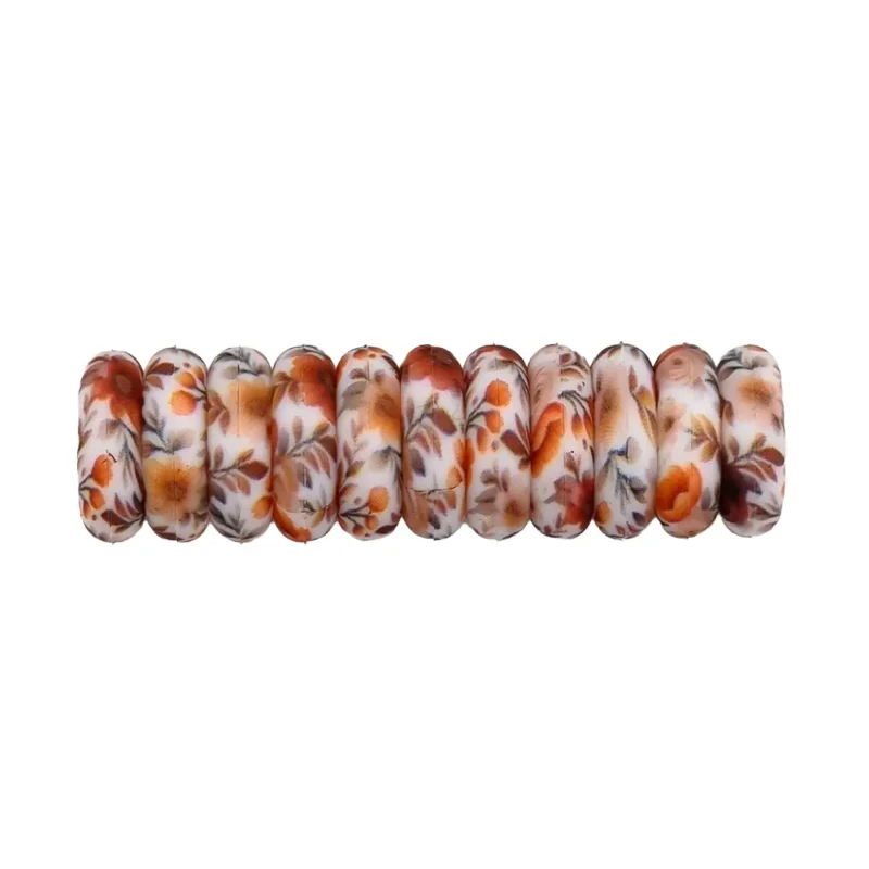 Siliconen kralen - 12 x 4 mm - Mini Abacus - Anemoon