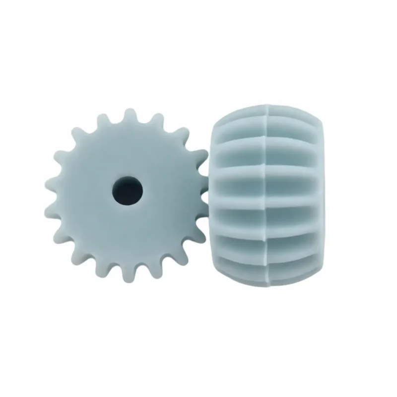 perles en silicone - 14 x 9 mm - Engrenage - Aqua
