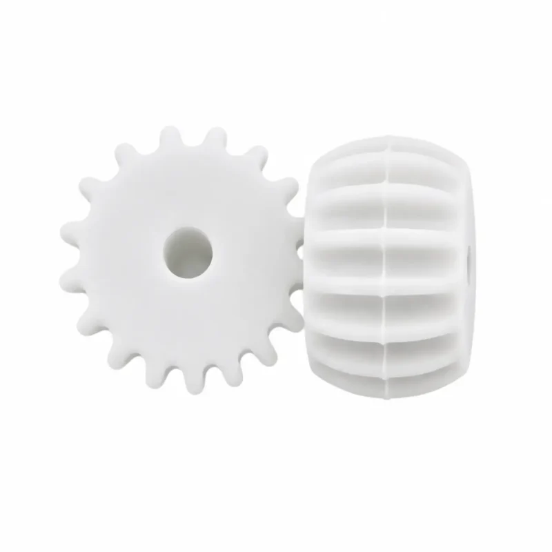 perles en silicone - 14 x 9 mm - Pignon - Blanc
