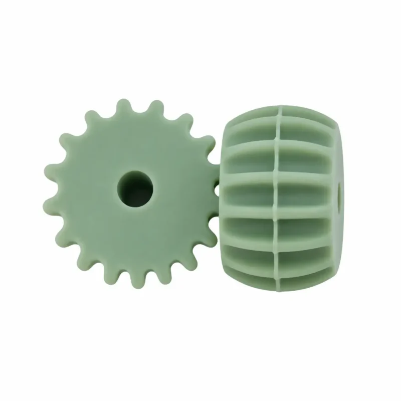 perles en silicone - 14 x 9 mm - Engrenage - Jade