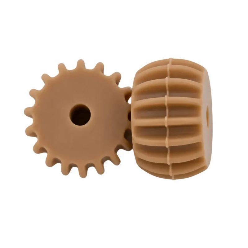perles en silicone - 14 x 9 mm - Pignon - Chocolate au lait