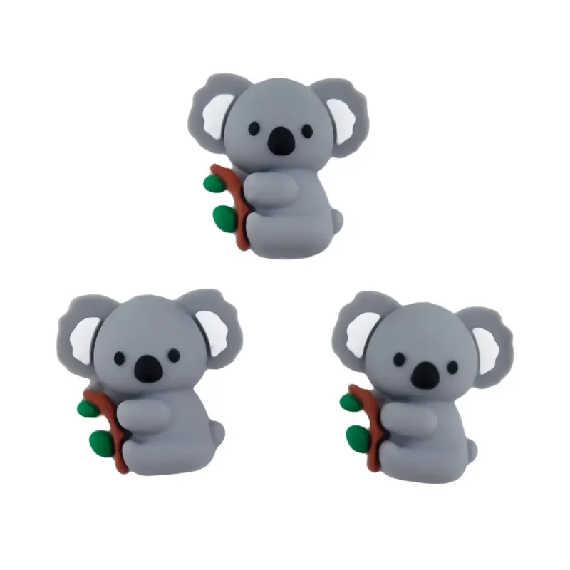 perle en silicone - Koala 3D avec branche