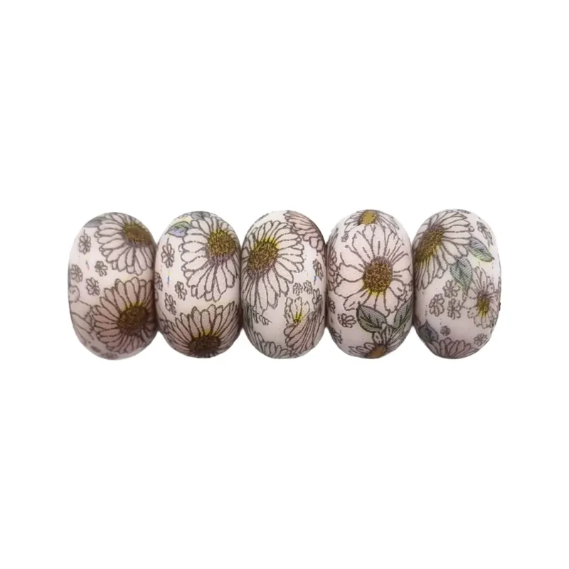 perles en silicone - 14 mm - perle perle abacus - boh&egrave;me motif