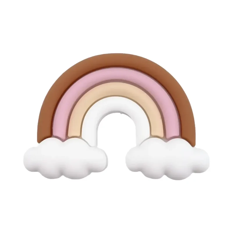 perle en silicone - 3D arc-en-ciel - Milk Chocolate