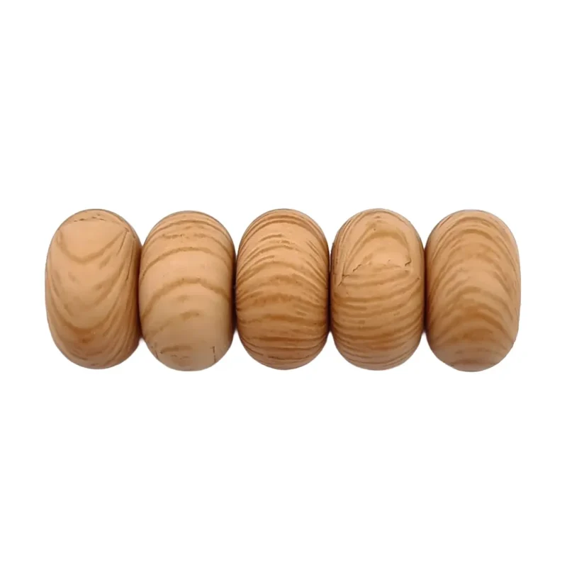 perles en silicone - 14 mm - perle perle abacus - effet bois motif