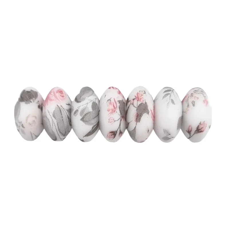 perles en silicone - ovale - 12 mm - antique motif