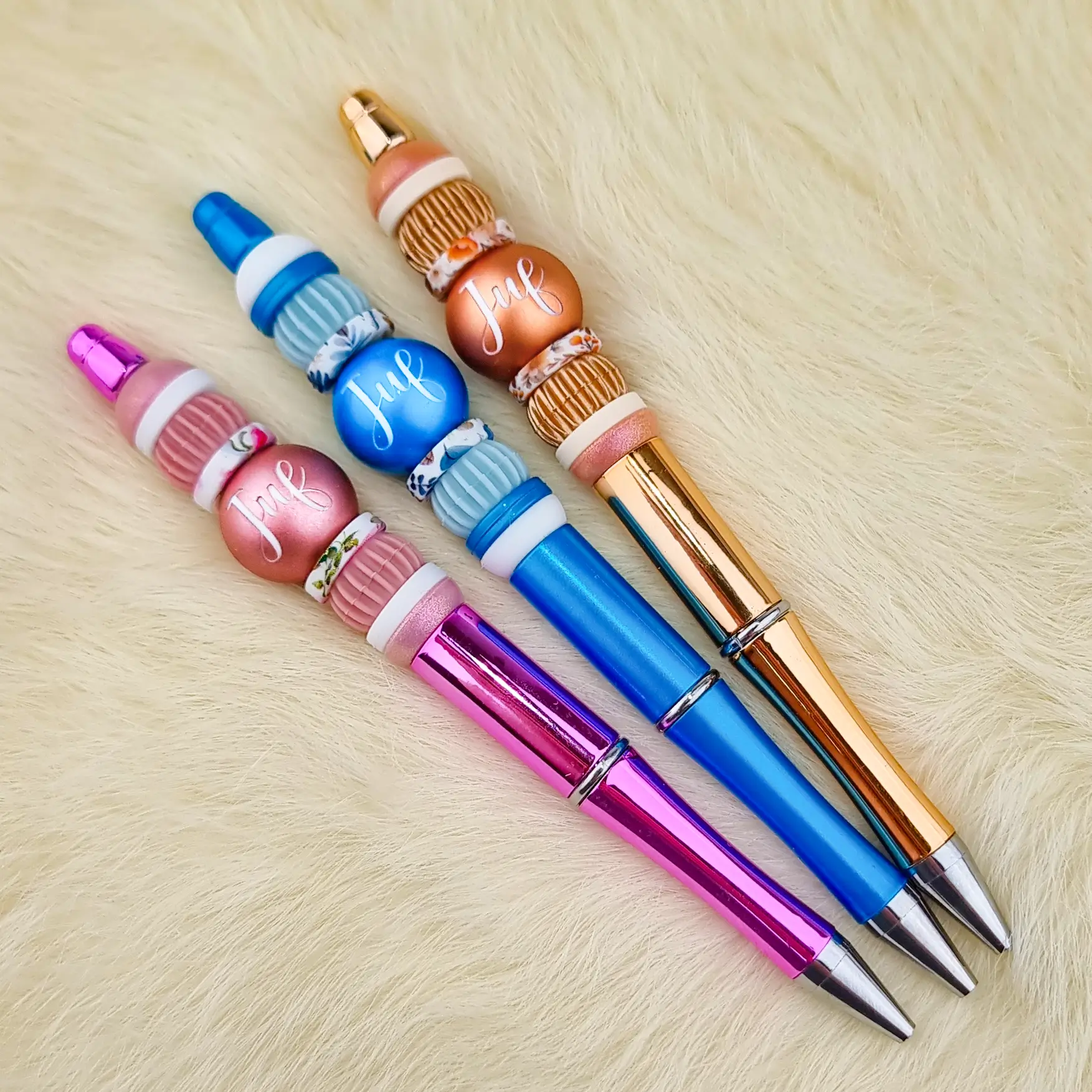 20260605_162938 DIY Perles en silicone Pack - Stylos à perles set JUF - Couleur Chrome - Afbeelding 1