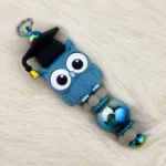 DIY Bag / Keychain - Owl - Passed - Muted Petrol