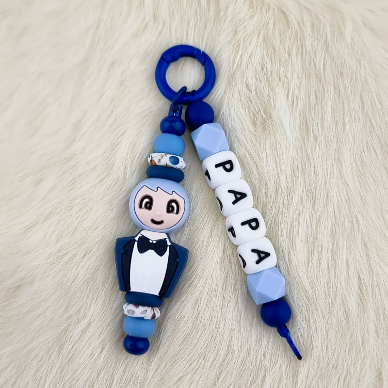 DIY Bijou de sac / Porte-cl&eacute;s - Roi Blauwe Papa