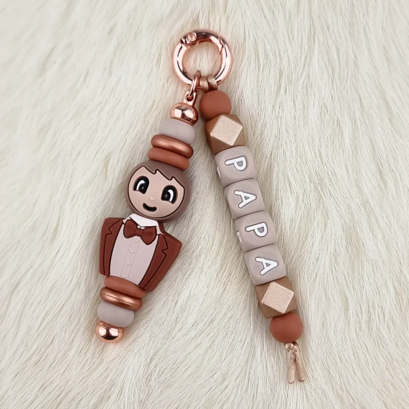 DIY Bijou de sac / Porte-cl&eacute;s - Marron / Wood Papa