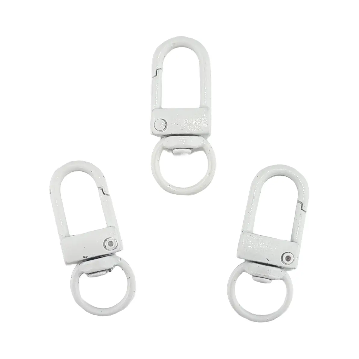 20260613_16093630 Sleutelhangers - Clip On Musketon - Wit - Afbeelding 1
