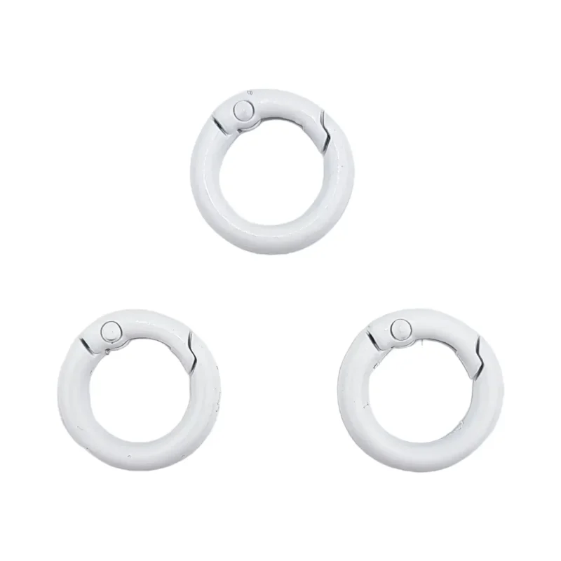 Keychains - Clip on ring - 18 mm - White