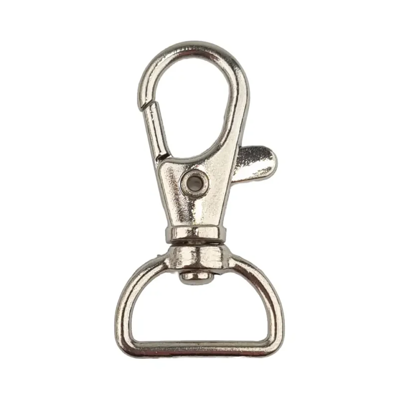 Schl&uuml;sselanh&auml;nger Karabinerhaken &ndash; Makramee &ndash; Silber &ndash; 38 x 20 mm &ndash; Klein