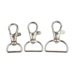 Sleutelhanger Musketonhaak - Macrame - Zilver - 38 x 20 mm - Klein - Afbeelding 2