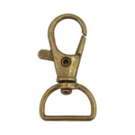 Porte-cl&eacute;s Mousqueton - Macram&eacute; - Bronze - 38 x 20 - Petit