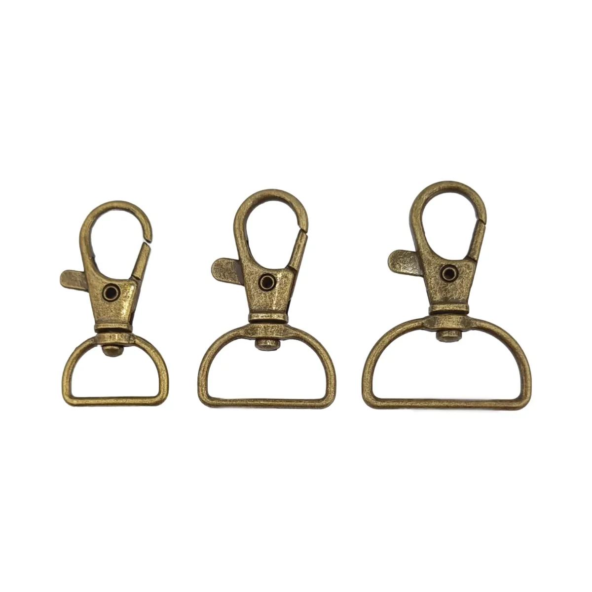 Porte-cl&eacute;s Mousqueton - Macram&eacute; - Bronze - 38 x 20 - Petit - Image 2