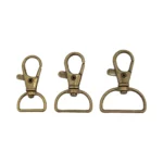Porte-cl&eacute;s Mousqueton - Macram&eacute; - Bronze - 38 x 20 - Petit - Image 2