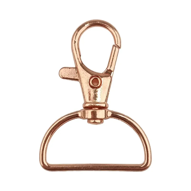 Porte-cl&eacute;s Mousqueton - Macram&eacute; - Cuivre - 40 x 29 mm - Grand