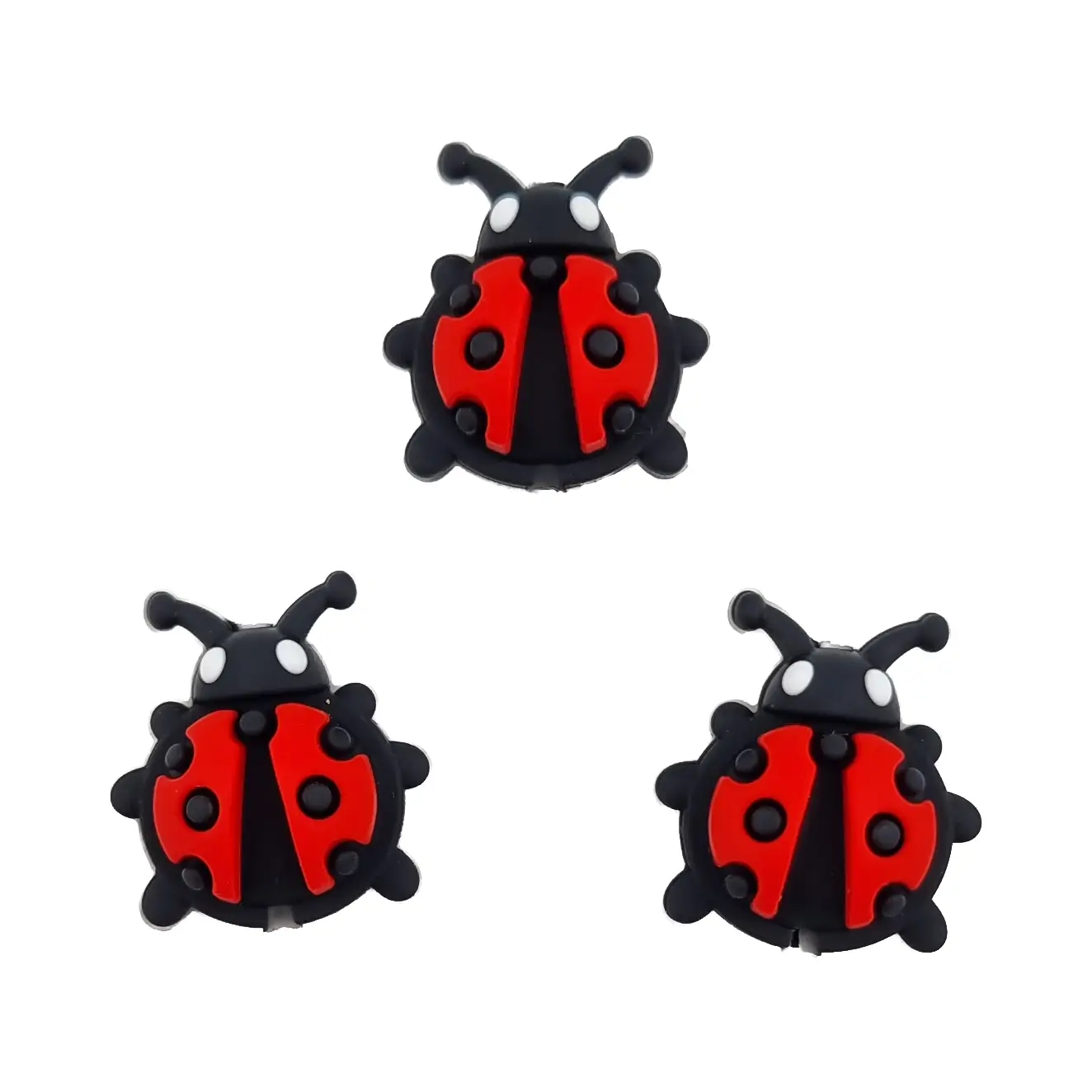 20260613_16314046 Silicone Bead - 3D Ladybug - Small - Afbeelding 1