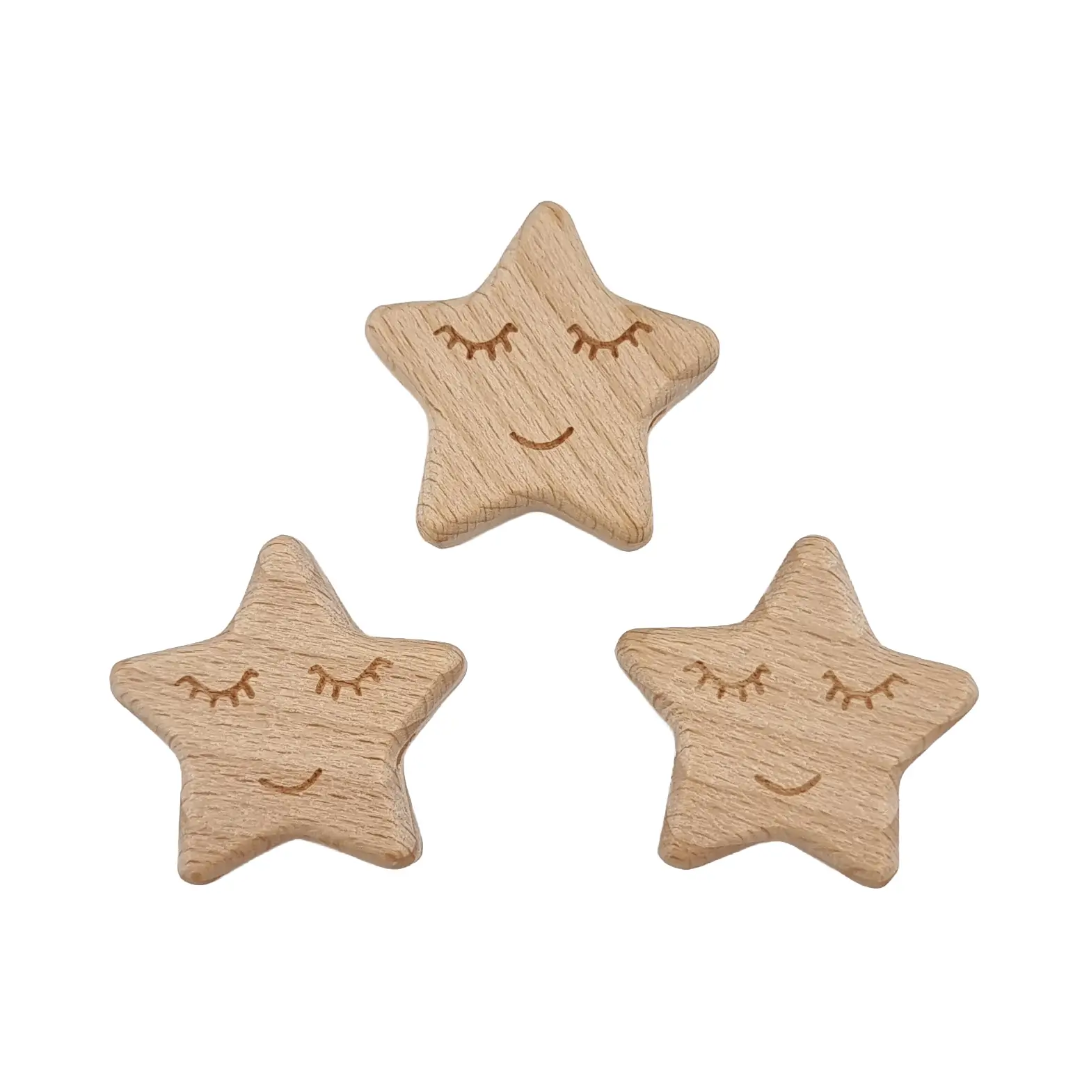 20260613_16552179 Houten Kraal - Sleepy Star - 25 mm - Beukenhout - Afbeelding 1